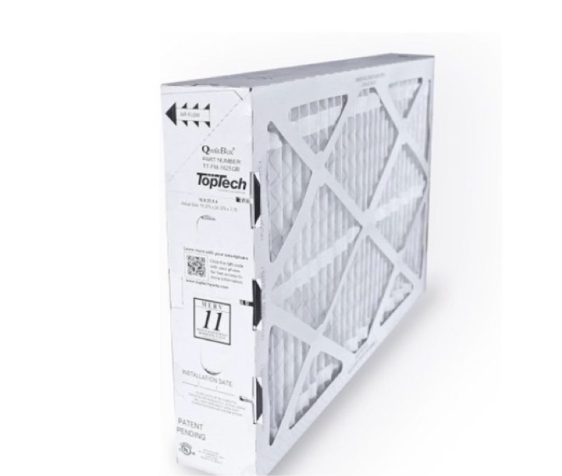 dakota supplies tt-fm-1625 ready to use techpure ttfm1625 air filter 16x25x4 top tech oem cartridge 16 by 25 by 4 in furnace merv 11 for carrier tt-mac-1625 with installation sticker