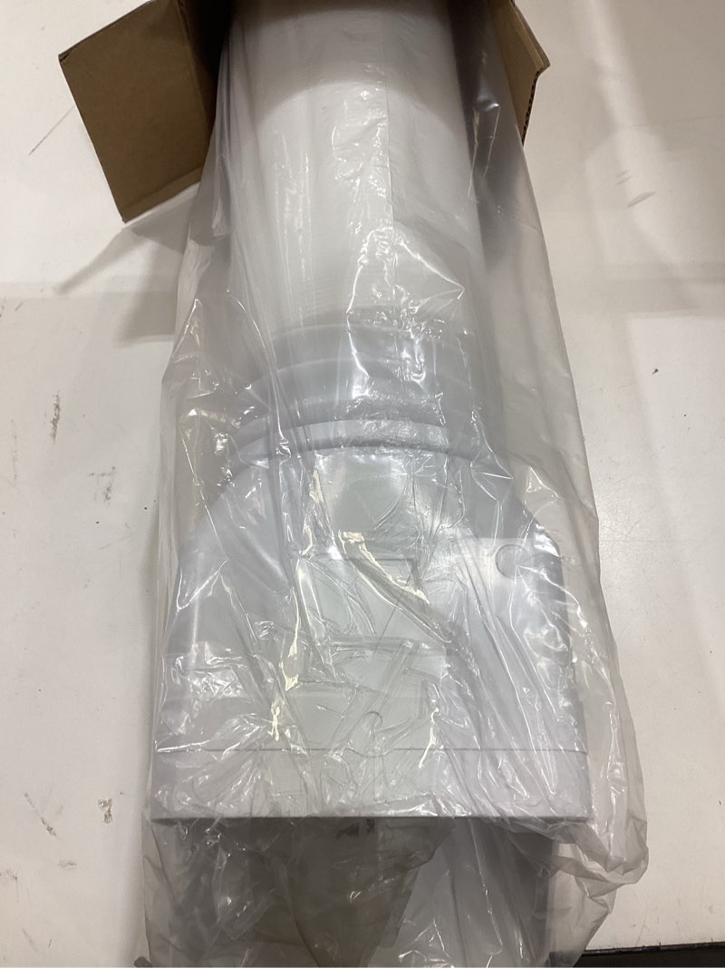 Condition photo showing As Is for 1 pack white-rain gutter downspout extensions, gutter extender for rainwater drainage flexible, down spout drain extension pipe, extendable from 21 to 62 inches (fit 3"x 4" downspouts)
