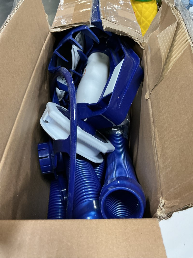 Condition photo showing As Is for VINGLI Pool Vacuum Cleaner Automatic Sweeper Swimming Pool Creepy Crawler Vacuum with 33FT Hoses (Navy Blue&White)