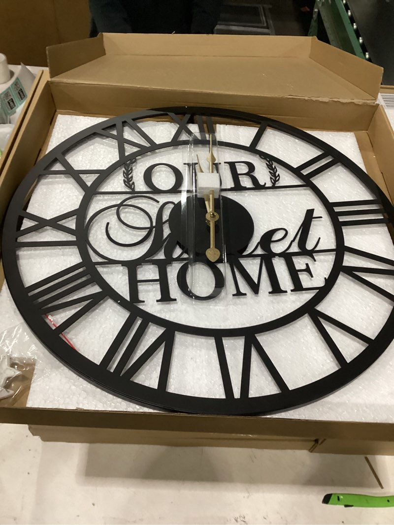 Lbc.JzJu 20inches/50cm Wall Clocks Roman Numeral Battery Powered No Ticking Silent Modern Unique Met