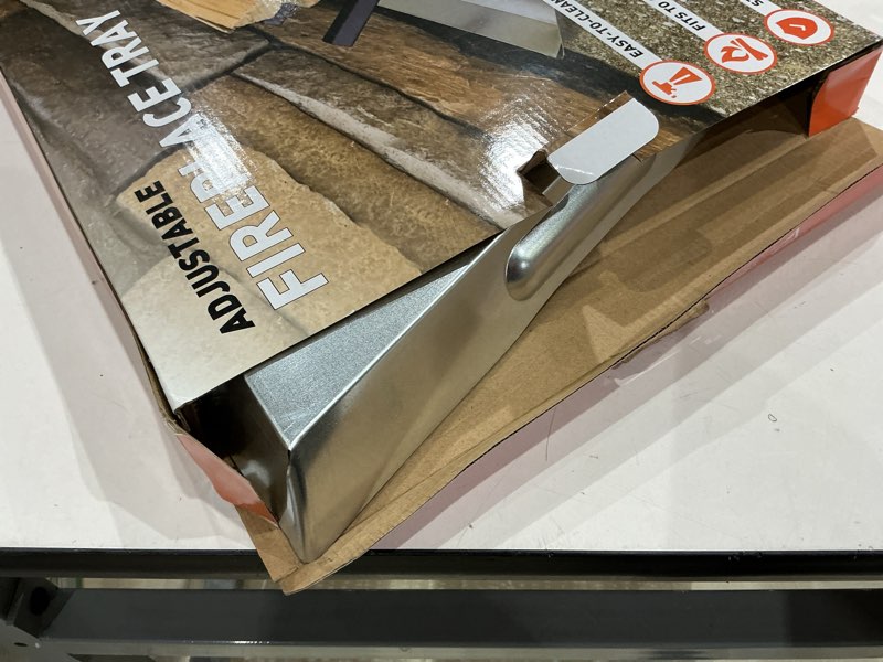 Condition photo showing Good Condition for essentially yours adjustable fireplace tray | stainless steel expandable ash and ember holder pan | nuts and bolts included for additional stability
