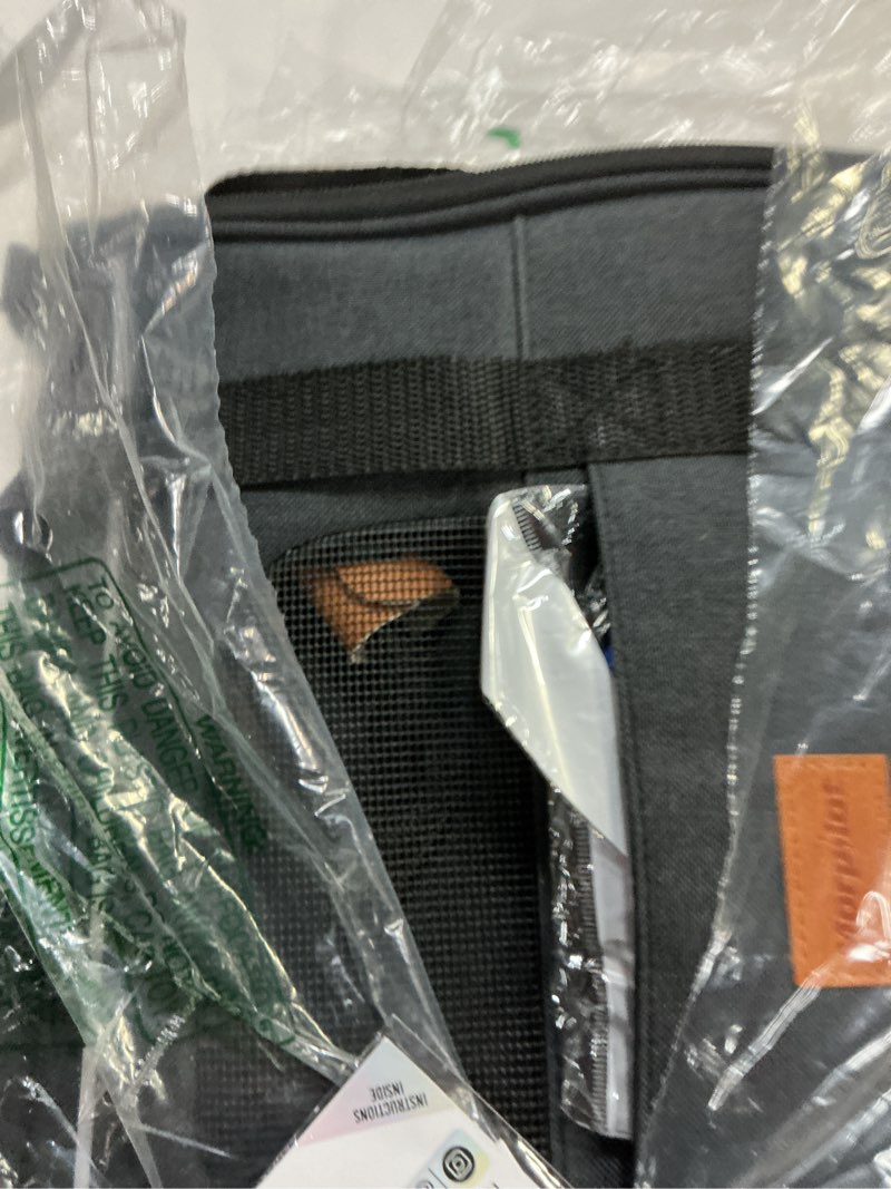 Condition photo showing Good Condition for morpilot cat carrier - cat carrier soft for medium or large cats up to 20lbs, with dual-sided cushion, secure buckle and foldable bowl, dog carriers for small dogs - pet carrier (dark gray) 17.3"l x 12.2"w x 13.4"h dark gray -m (thickened mat)