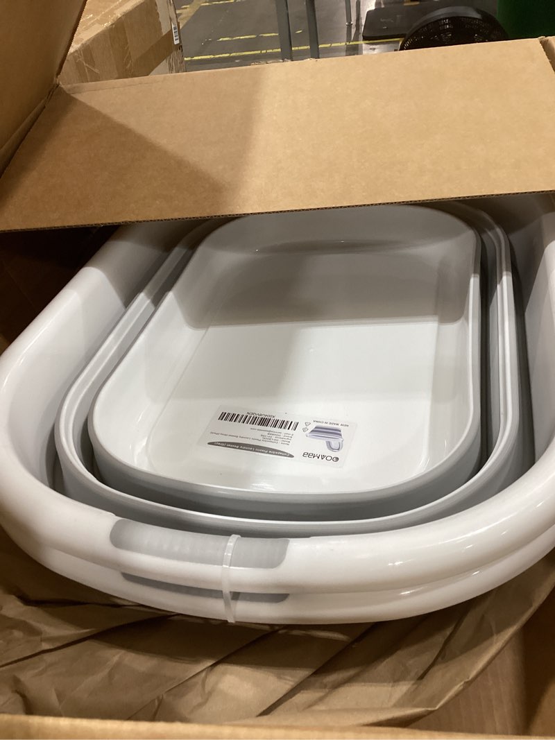 Condition photo showing Good Condition for 43l(11.5gallon) collapsible laundry baskets plastic, pop up laundry hamper/storage container, foldable laundry basket with large capacity,sturdy,space saver (grey, 2 packs)