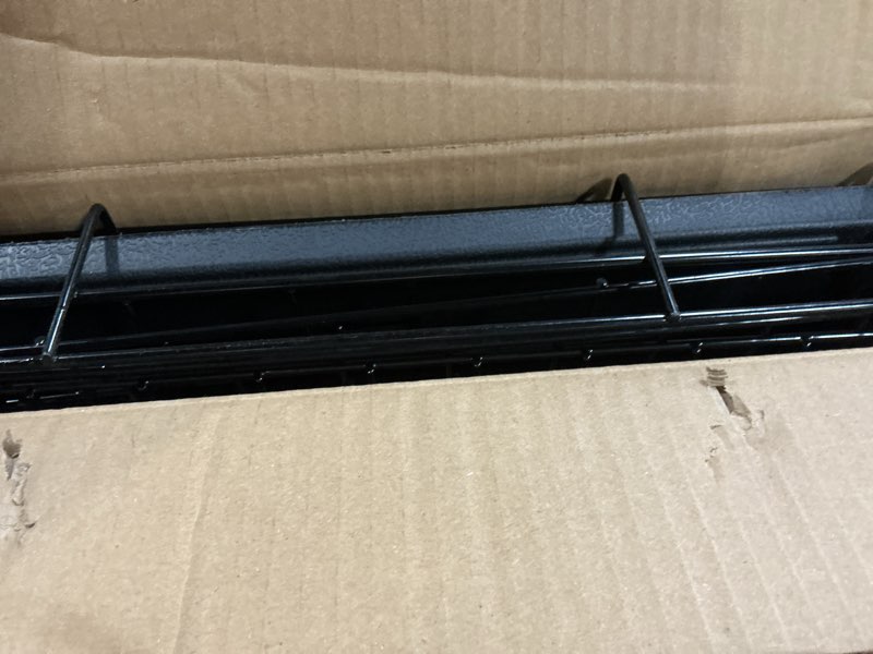 Condition photo showing As Is for dumos dog crate, 24 inch small single door dog cage with plastic leak-proof pan tray, folding metal wire pet kennel for indoor, outdoor, travel 24"l x 16.5"w x 18.5"h single door