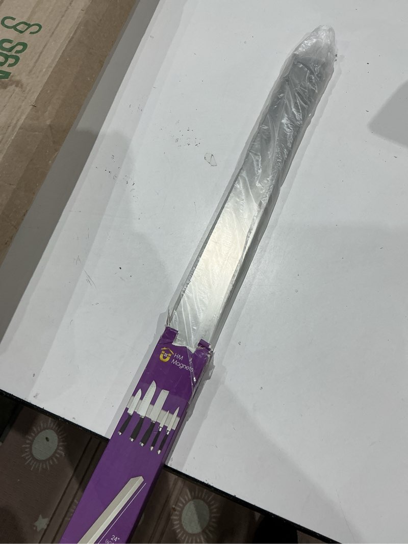 Condition photo showing Good Condition for 24 inch heavy-duty magnetic knife holder for wall (large size) - premium stainless steel magnetic knife strip - professional space-saving knife bar with powerful magnetic pull force (upgraded version)