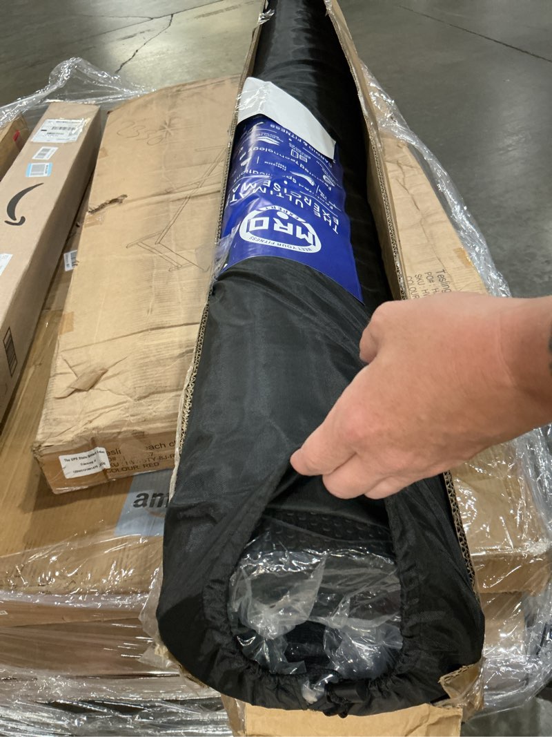 Condition photo showing New/Like New for mro extra large exercise mat 12'x7'/9'x7'/7'x7'/7'x5'(7mm), high-density workout mats for home gym flooring, non-slip, extra thick durable cardio mat, ideal for plyo, mma, jump rope - shoe friendly 7*5 ft black