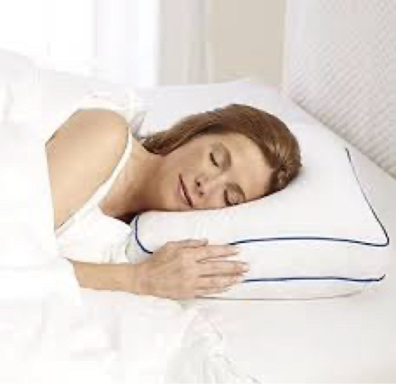 sleep innovations cooling gel ventilated memory foam pillow, standard size, soft breathable cover and cooling gel memory foam core, head and neck alignment, side sleepers, medium support