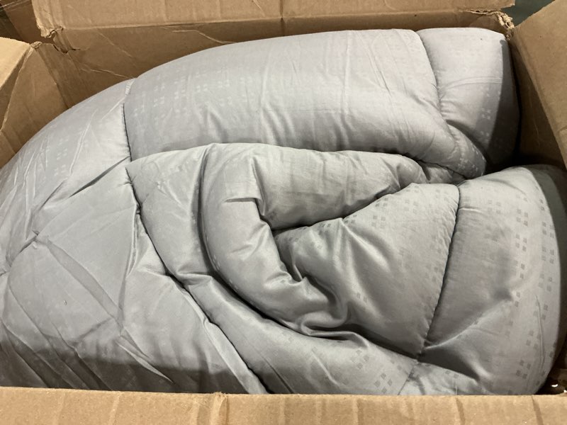 Condition photo showing As Is for CirclesHome Grey Futon Mattress Toppers with Anti-Slip Anchors - Futon Cover Filled with Plush Down 