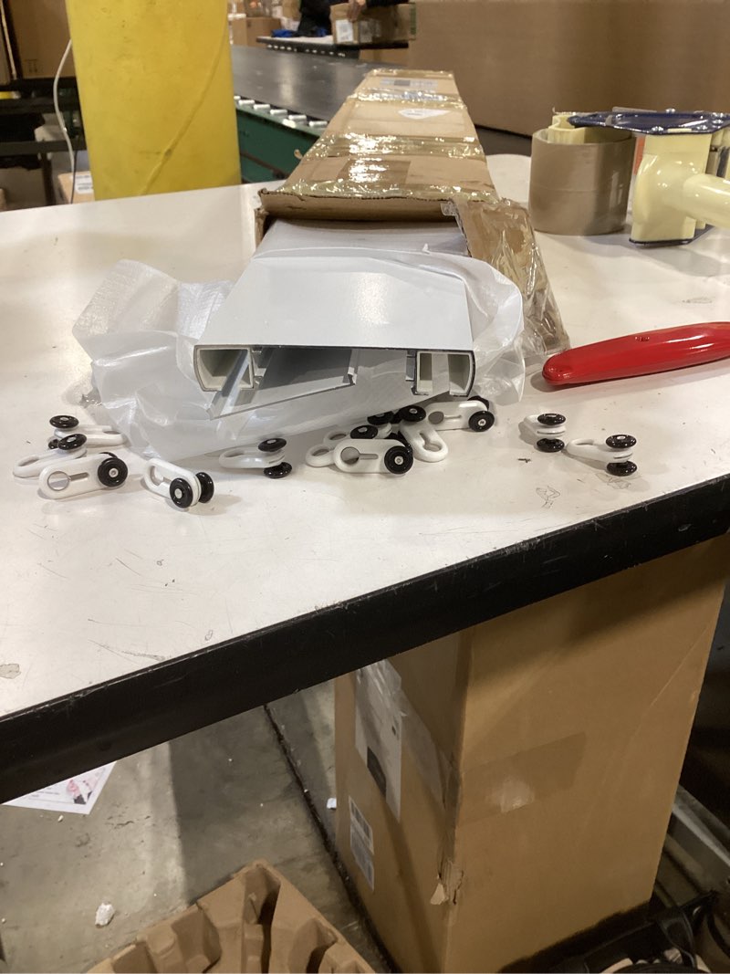 Condition photo showing Good Condition for PHUSTJKL Double Curtain Track Ceiling Mount Rod, Heavy Duty Aluminum Track Set for Curtains, Silent 