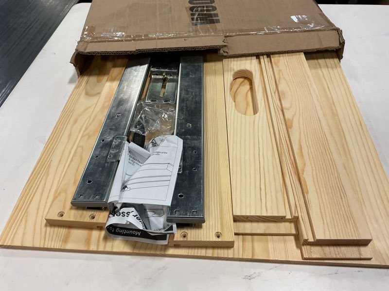 Condition photo showing Good Condition for Pull Out Cabinet Organizer, Soft Close Wooden Slide Out Drawers for Pots and Pans, Full-extension Roll Out Shelves for Kitchen Cabinets, Pantry Organization, Bottom & Side Mount(21"W X 21"D x 3.4''H) 21"W-21"D(1Pack)