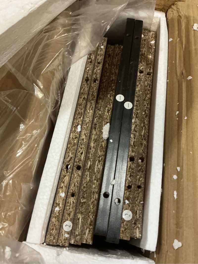 Condition photo showing As Is for whitmor 9 cube storage organizer, 3 tier stackable mdf wood bookcase, open storage display bookshelf, storage cabinet for living room, bedroom, home, office, 35.5"l x 11.7"w x 35.5"h, espresso espresso 9 cube stackable