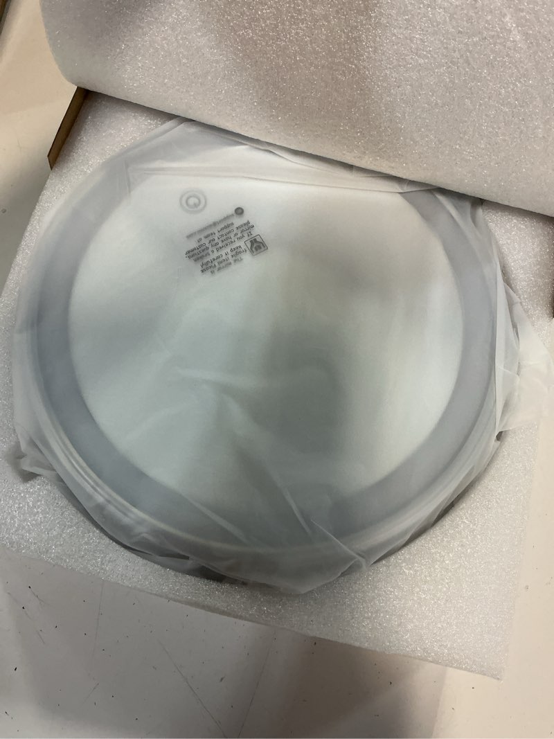 Condition photo showing New/Like New for auxmir 9" large lighted makeup mirror with magnification, 1x/30x double sided magnifying mirror with adjustable height, rechargeable vanity mirror with 3 color dimmable lights, 360° rotation 1x/30x silver