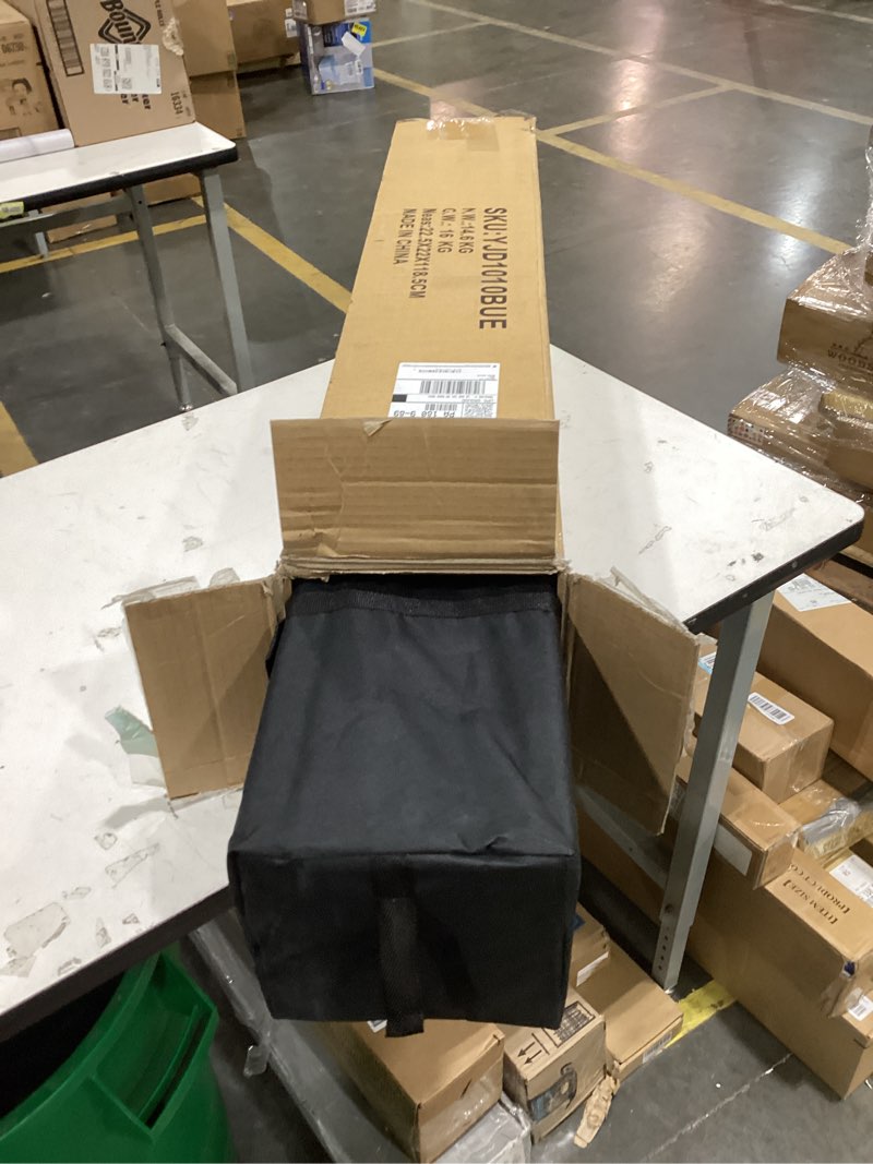 Condition photo showing Good Condition for shades 10x10 pop up canopy with one push setup,heavy duty beach tent with wheels for easy moving, sun shelter for parties,events, outdoor gazebo with 420d coated waterproof blue fabric blue 10'x10' one push with wheels