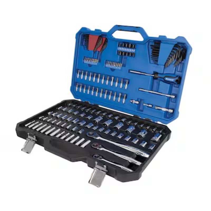 Kobalt 170 -Piece Standard (SAE) and Metric Mechanics Tool Set with Hard Case