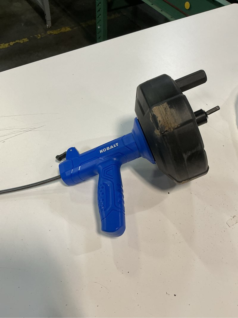 Condition photo showing As Is for kobalt 1/4-in x 25-ft high carbon wire hand auger for sink