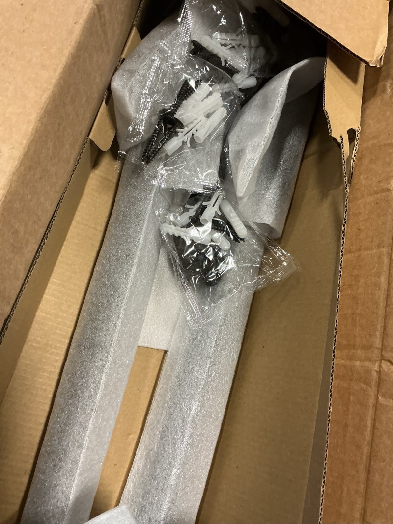 Condition photo showing Good Condition for houseaid industrial pipe towel rack, farmhouse bathroom towel storage holder, vintage style towel organization, wall mounted, matte black 28 inch (black)