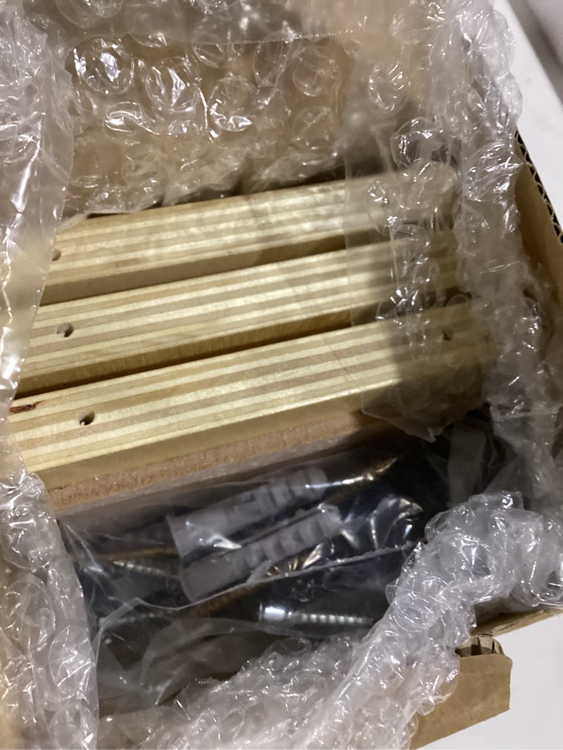 Condition photo showing New/Like New for inicio cat wall stairs, natural wood - set of 3 wall steps for cats to climb with fixtures, 9.3"x4.7" - floating steps for climbing or playing - for kittens and adult cats