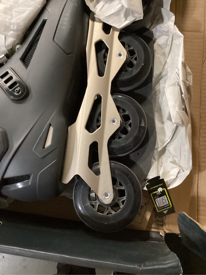 Condition photo showing As Is for rollerblade lightning 90 men's urban inline skate, anthracite and taupe anthracite/taupe 10