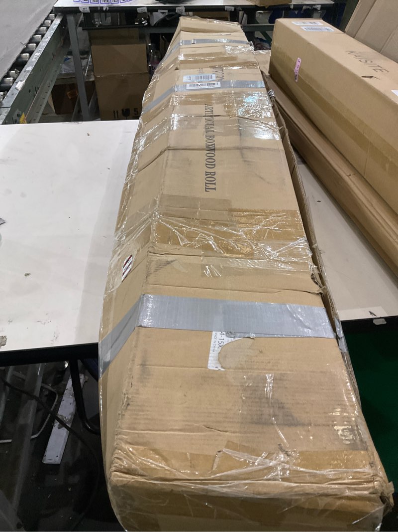 Condition photo showing As Is for Juexica 96 x 96 Inch Plastic Strip Door Curtain Kit 0.08'' Walk in Cooler Curtains Thickness PVC Freezer Door Curtain Smooth Waterproof Hurricane Shutters Gate for Warehouse Garage Industry (Clear) Clear 96 x 96 Inch