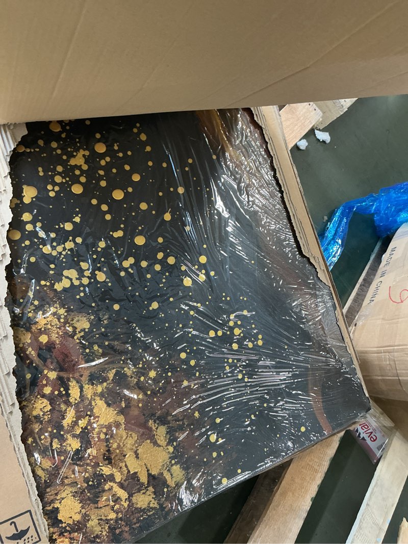 Condition photo showing New/Like New for Gold Trees Canvas Wall Art for Living Room - Black Art Wall Decor for Bedroom - Office Artwork Wall Decor Size 36 x72Gold Black