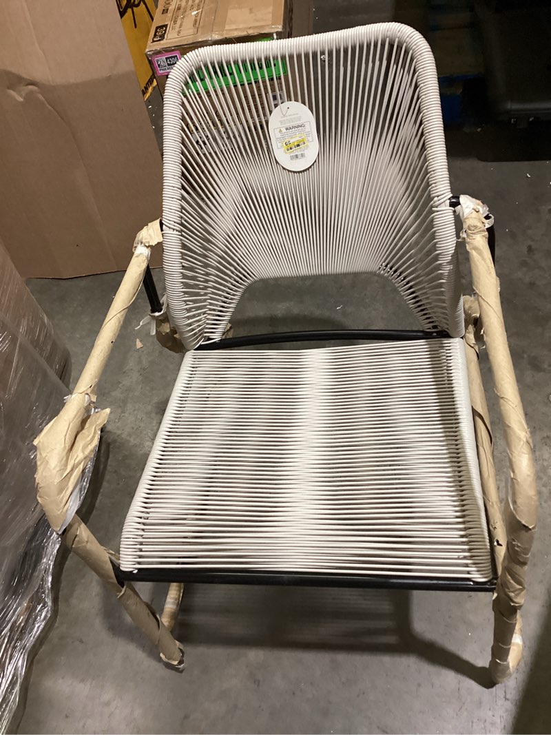 Condition photo showing Good Condition for fisher stack & wicker outdoor patio chair, rocking chair gray - threshold™: weather-resistant, no assembly required