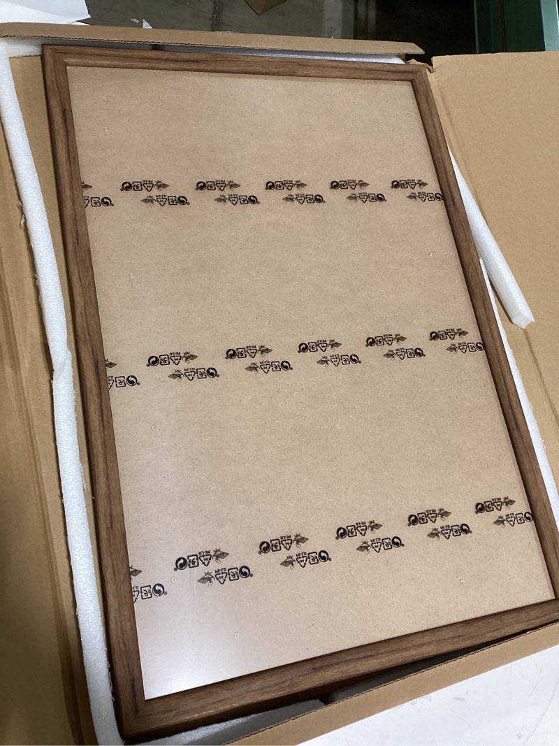 Condition photo showing New/Like New for rustic walnut 16x24 frame - single frame, 16 x 24 poster frame for artwork, puzzles, photos and movie posters picture frames, perfect christmas frame 16" x 24"