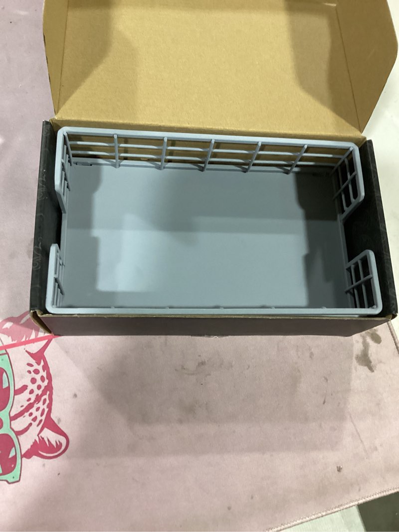 Condition photo showing Good Condition for wican guest towel holder tray for bathroom, oak and iron napkins holder for powder room dinning table wooden basket for disposable paper hand towels grey gray 9.06 x 5.51 x 2.56 inchs