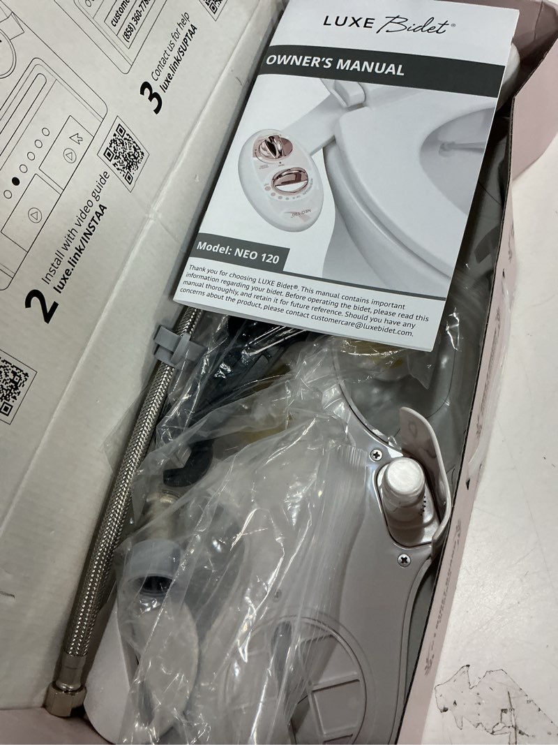 Condition photo showing Good Condition for LUXE Bidet NEO 120 - Single Nozzle, Self-Cleaning, Non-Electric Bidet Attachment for Toilet Seat, Adjustable Water Pressure, Rear Wash (Rose Gold)