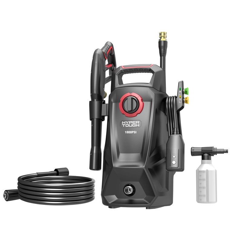 hyper tough 1800 psi 1.2 gpw 120v electric powered pressure washer