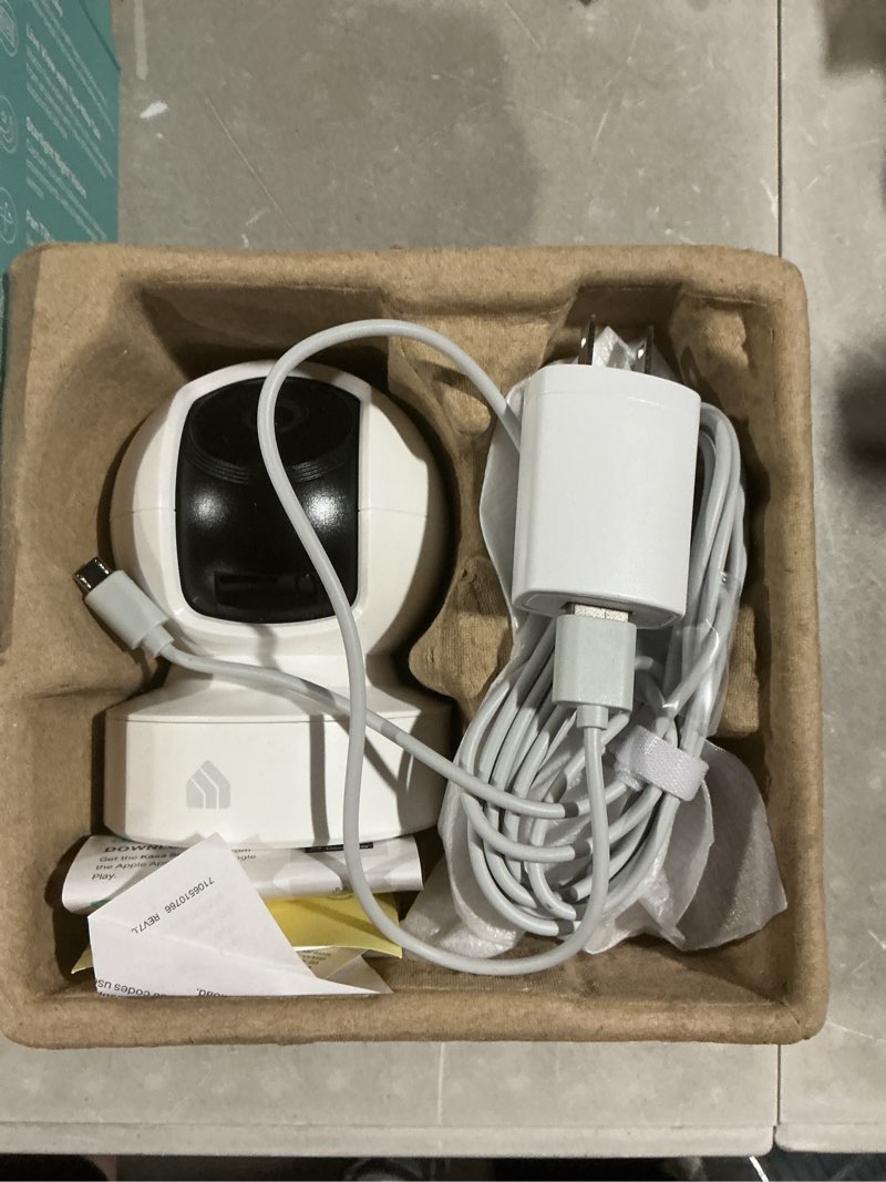 Condition photo showing Good Condition for kasa 2k+ indoor pan/tilt wired security camera - works as a baby monitor & pet camera, motion detection & tracking, 2-way audio, night vision, subscription-free local storage or optional cloud, kc410s white new 2k qhd