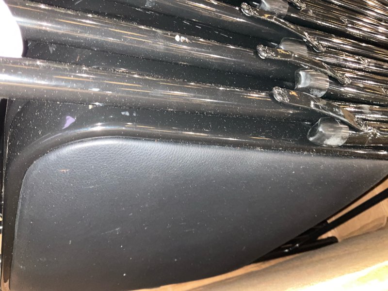 Condition photo showing As Is for 6 black chairs