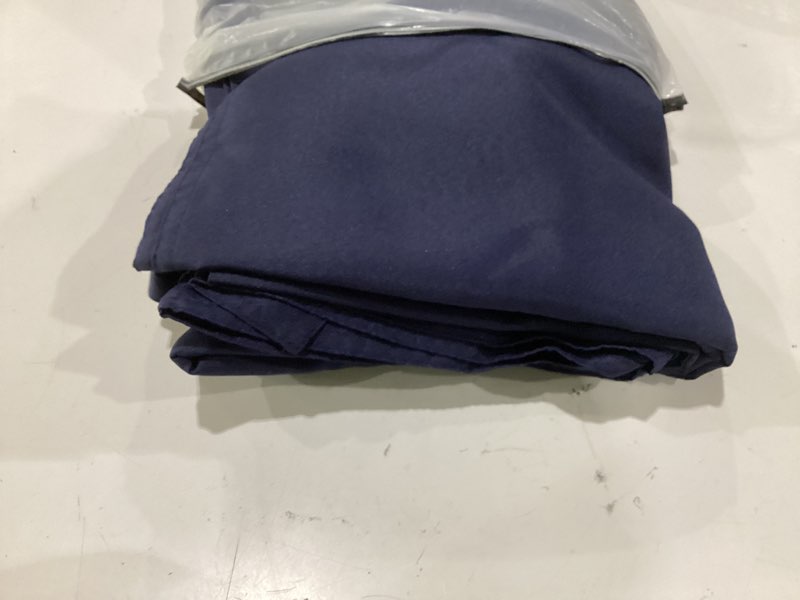 Condition photo showing As Is for folins&home navy blue rectangle waterproof tablecloth, 90 x 132 inch | wrinkle free polyester table cloths, spillproof heavy duty and washable table cover for party, banquet - rectangular/oblong