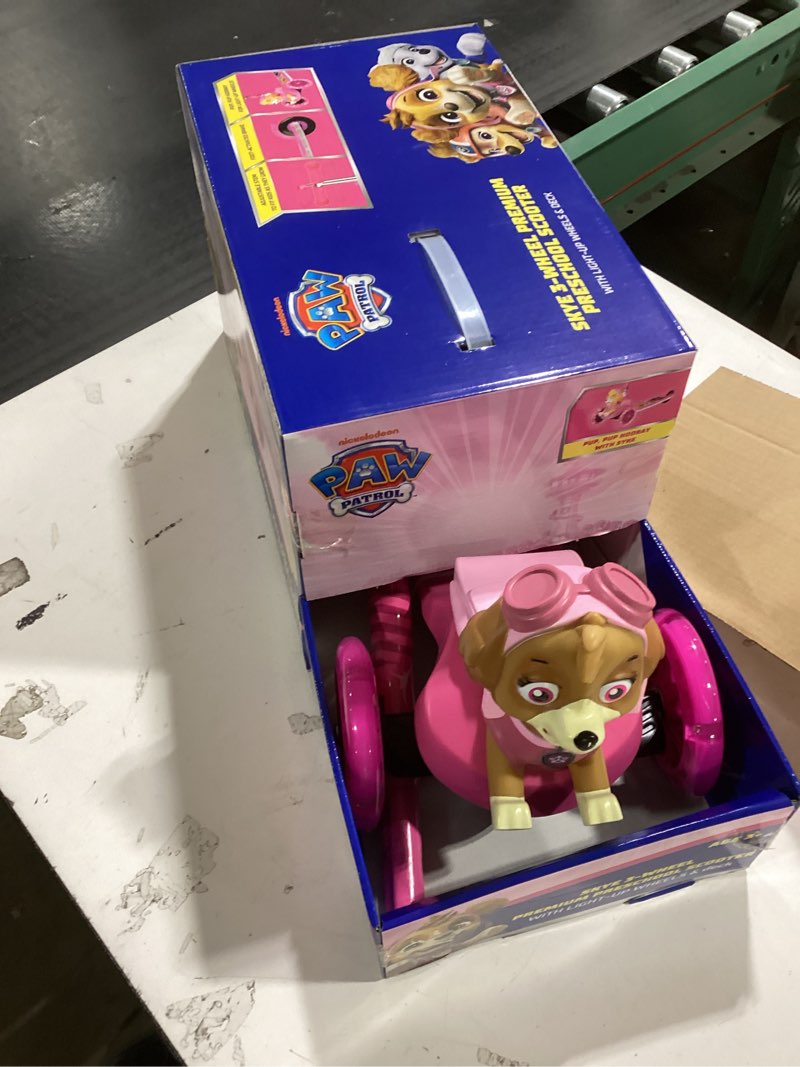 Condition photo showing Good Condition for 3D Kick Scooter for Kids, Self-Balancing 3 Wheeled Light Up Scooter with Extra Wide Anti-Slip Deck, Rear Brake, Lean to Steer, Lightweight Design, for Kids 3 and up, 75 LB Limit Skye