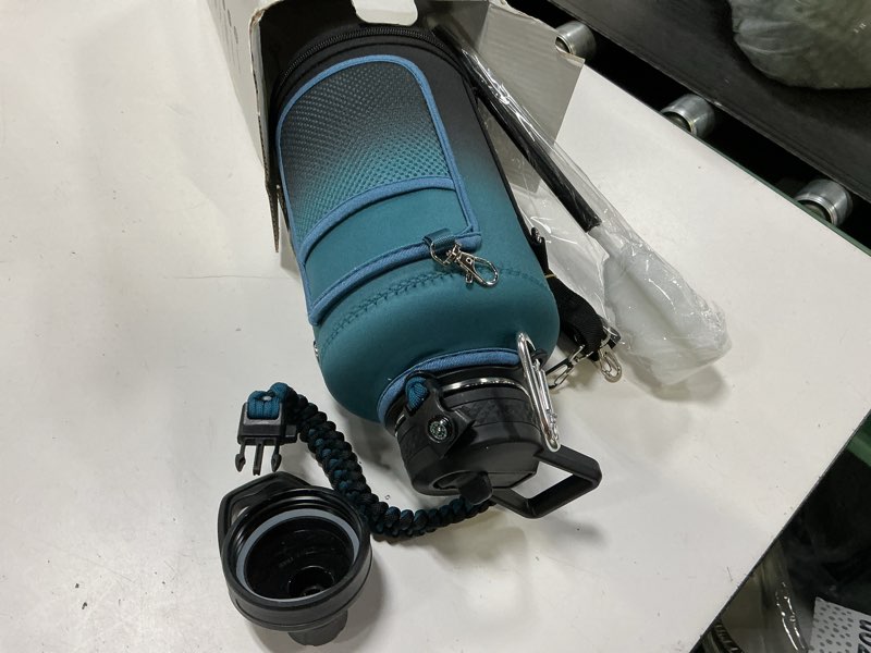 Condition photo showing New/Like New for dysanky 32 oz insulated water bottle | thickened stainless steel vacuum metal | portable sports water jug for gym and hiking with straw, carrier bag, handle strap | bpa-free 32 oz