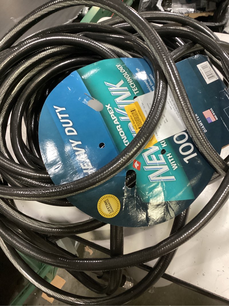 Condition photo showing Good Condition for neverkink teknor apex 5/8-in x 100-ft heavy-duty kink free vinyl gray coiled hose