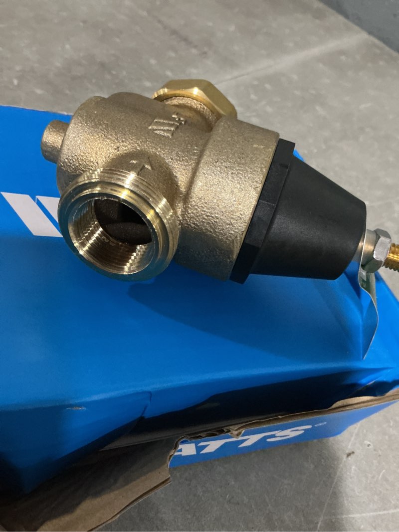 Condition photo showing As Is for watts lfn45 copper 3/4-in fnpt pressure reducing valve