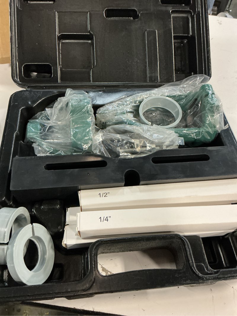 Condition photo showing Good Condition for mortising machine, tenon tools mortising attachment for drill press and woodworking mortise, bench drill locator set for mortiser circles/square hole chisel drilling machine mortise machine.