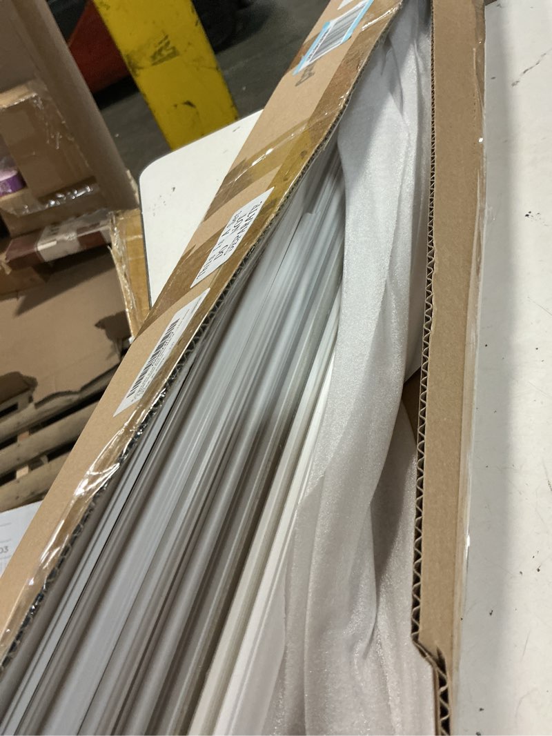 Condition photo showing Good Condition for pangda diy peel and stick wall moulding kit flat wall molding kit pre made accent wainscoting panel for home tv wall interior decor