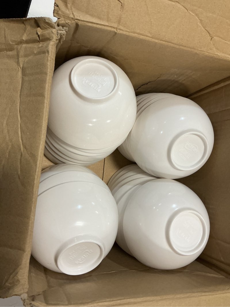 Condition photo showing Good Condition for omistar melamine plastic bowl, 36 pcs small pasta bowls, 4.5inch white non-breakable dinnerware, 312 ml capacity, ideal for parties, picnics, and daily use, easy to clean, safe, and lightweight