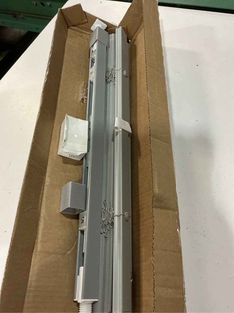 Condition photo showing Good Condition for lazblinds no drill blinds for indoor windows, cordless 1" vinyl mini blinds, privacy s-curve blinds for windows, room darkening horizontal window blinds and shades for home, 22" w x 48" h, grey grey 22" w × 48" h