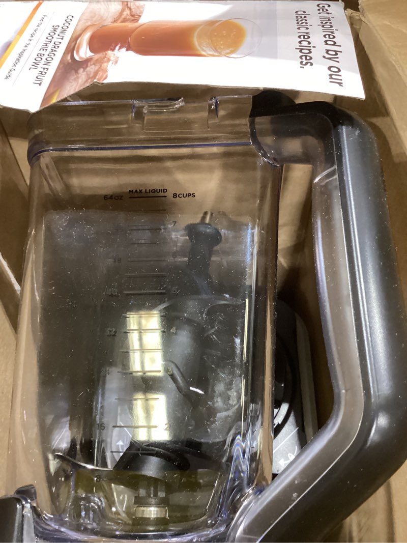 Condition photo showing As Is for Ninja BL610 Professional 72 Oz Countertop 1000-Watt Base and Total Crushing Technology for-Smoothies, Ice and Frozen Fruit, Black, Blender + Pitcher