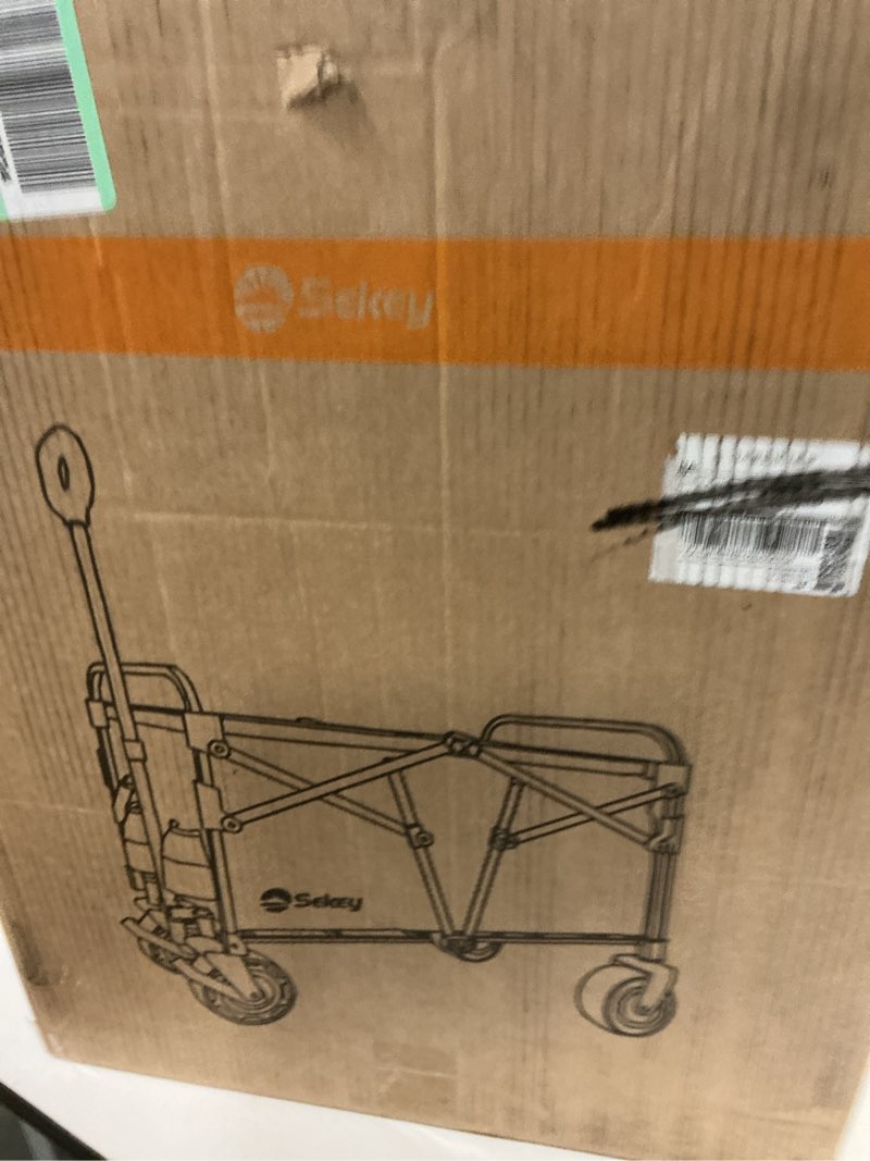 Condition photo showing New/Like New for Sekey Wagon Cart with Big All-Terrain Beach Wheels, Collapsible Heavy Duty Extended Wagons with Taligate, Foldable Utility Carts for Camping, Garden, Outdoor, Grocery, Sports. Black