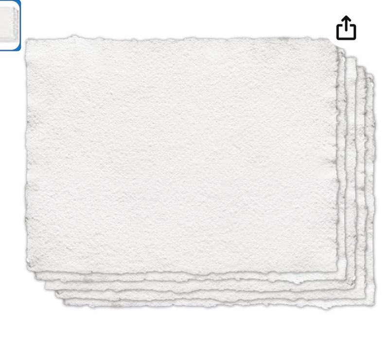 indigo artpapers 18" x 24" 100% cotton handmade paper for mixed media, 200 gsm, 5 sheets/pack (co200