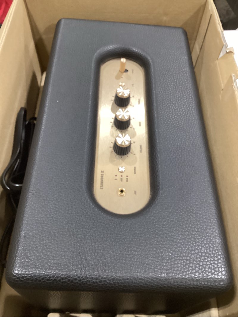 Condition photo showing As Is for Marshall Stanmore II Wireless Bluetooth Speaker, Black - NEW Black Speaker