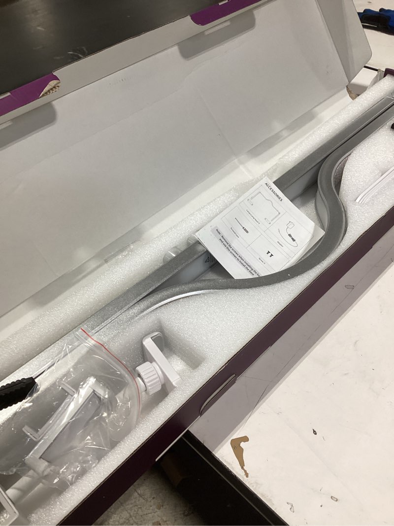 Condition photo showing New/Like New for Upgraded Nail Tech Lamp for Desk, 34 in Foldable Large Nail Light with Phone Holder, 3 Modes 3000K-6000K LED Manicure Lamp, Half Moon Light for Lash Eyelash Extension, Tattoo, Eyebrows White
