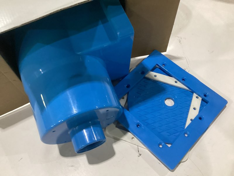 Condition photo showing As Is for bluswim standard pool wall skimmer for above ground pools, heavy duty abs through wall pool skimmers with return jet & vacuum plate, thru-wall skimmer kit compatible with all width 6 '' openings