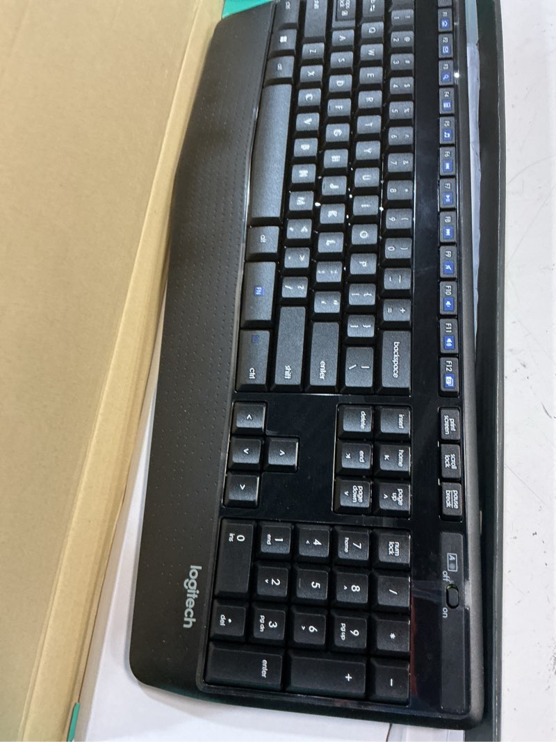 Condition photo showing Good Condition for logitech mk345 wireless keyboard and mouse combo with palm rest, 2.4 ghz usb receiver, compatible with pc, laptop, black 1