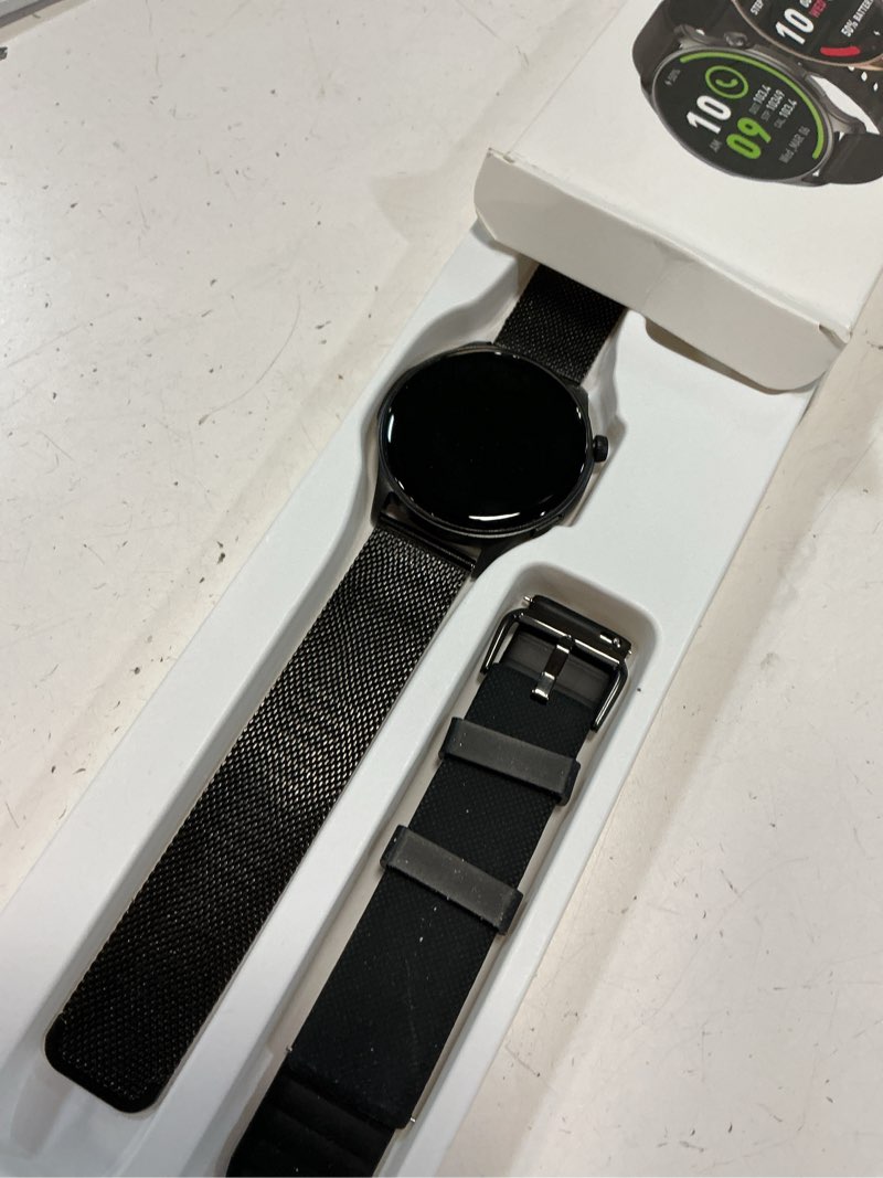 Condition photo showing Good Condition for Smart Watch for Men Women Fitness: Make Answer Call Running Digital Mens Watches Waterproof Smartwatch Android Phone iPhone Samsung Compatible Step Pedometer Tracker Heart Rate Sleep SpO2 Monitor Black