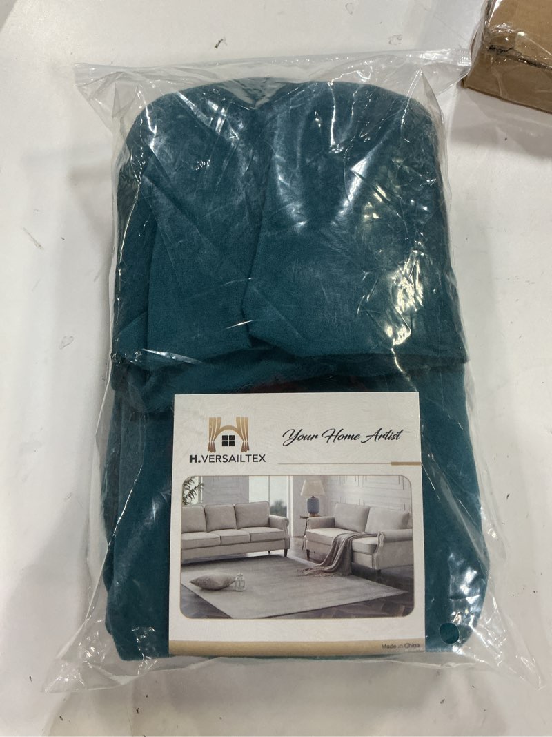 Condition photo showing Good Condition for h.versailtex real velvet plush 1 piece form fit stretch rectangle folding storage covers ottoman slipcovers removable footstool protect footrest covers elastic bottom, machine washable(large, deep teal)