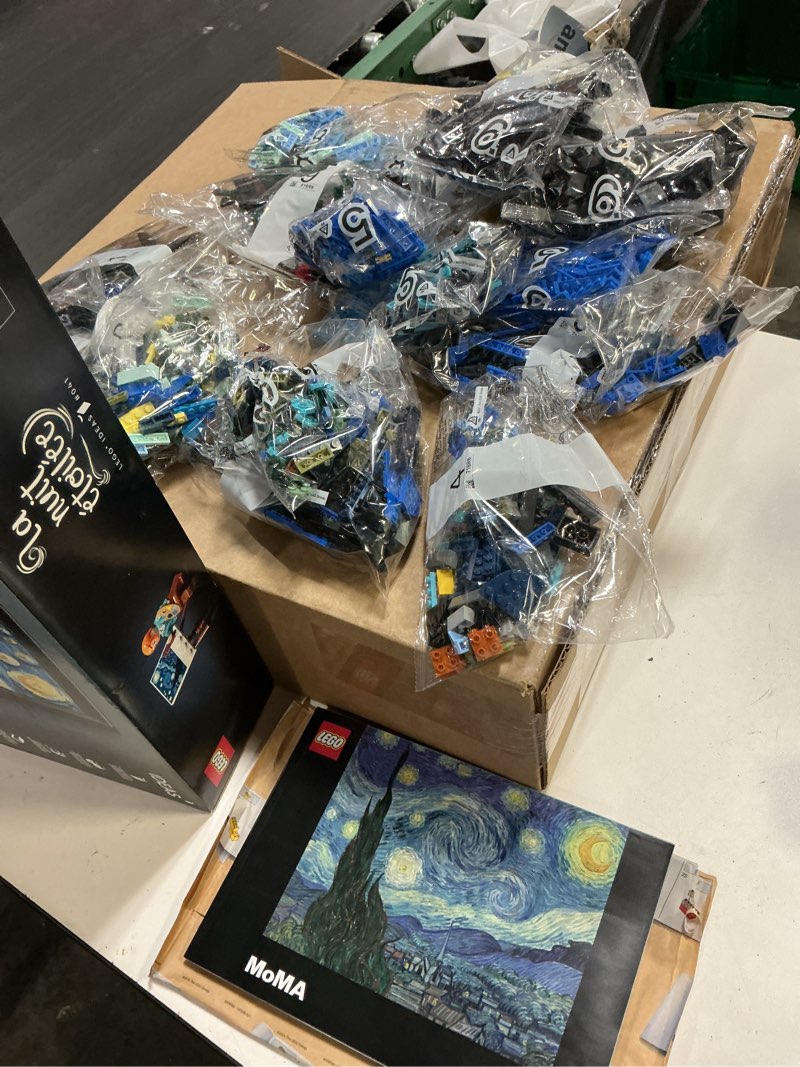 Condition photo showing New/Like New for lego ideas vincent van gogh the starry night - building set for adults, ages 18+ - beautifully detailed home wall art decor - gift for men & women - 21333 standard packaging